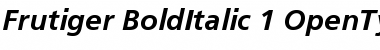 Frutiger 66 Bold Italic Font