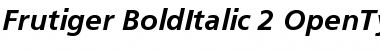 Frutiger 66 Bold Italic Font