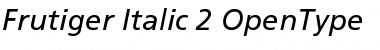 Frutiger 56 Italic Font