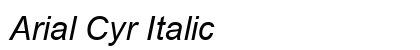 Arial Cyr Italic preview