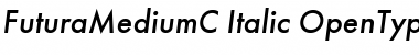 FuturaMediumC Italic Font