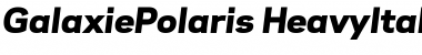 Galaxie Polaris Heavy Italic Font