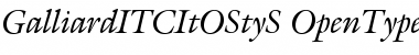 Galliard ITCItOStyS Font