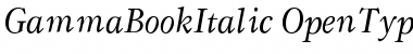 Gamma BookItalic Font