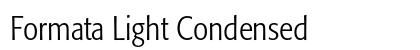 Formata Light Condensed Preview