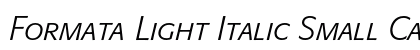 Formata Light Italic Small Caps & Oldstyle Figures Preview