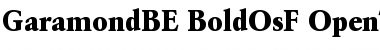 Garamond BE Bold OsF Font