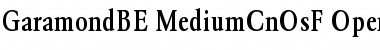 Garamond BE Medium Condensed OsF Font