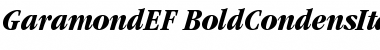 GaramondEF BoldCondensItalic Font