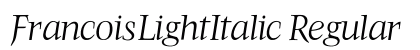 FrancoisLightItalic Regular preview