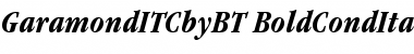 ITC Garamond Bold Condensed Italic Font