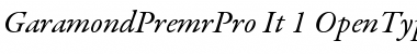 Garamond Premier Pro Italic Font