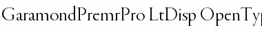Garamond Premier Pro Light Display Font