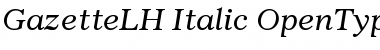 Gazette LH Italic Font