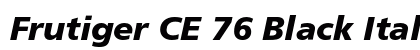 Frutiger CE 76 Black Italic Preview
