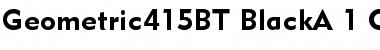 Geometric 415 Black Font