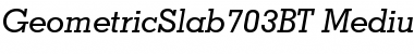 Geometric Slabserif 703 Medium Italic Font