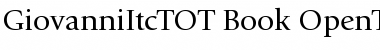 Giovanni Itc T OT Book Font