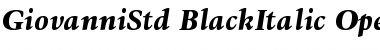 ITC Giovanni Std Black Italic Font