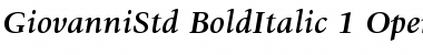 ITC Giovanni Std Bold Italic Font
