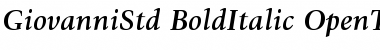 ITC Giovanni Std Bold Italic Font