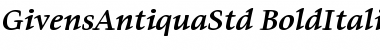 Givens Antiqua Std Bold Italic Font