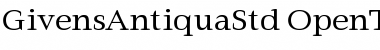 Givens Antiqua Std Regular Font