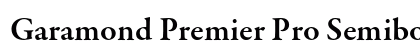 Garamond Premier Pro Semibold Preview