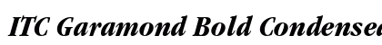 ITC Garamond Bold Condensed Italic Preview