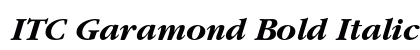 ITC Garamond Bold Italic Preview