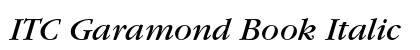 ITC Garamond Book Italic Preview