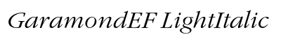 GaramondEF LightItalic Preview