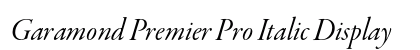 Garamond Premier Pro Italic Display preview