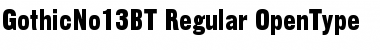 Gothic No.13 Regular Font