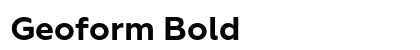 Geoform Bold preview