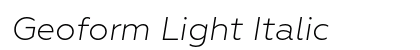 Geoform Light Italic preview