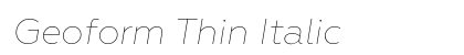 Geoform Thin Italic Preview
