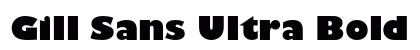 Gill Sans Ultra Bold Preview