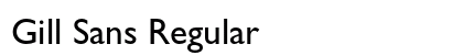 Gill Sans Regular preview