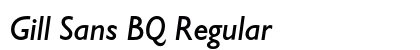 Gill Sans BQ Regular preview