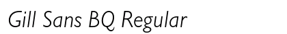Gill Sans BQ Regular preview