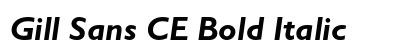 Gill Sans CE Bold Italic Preview