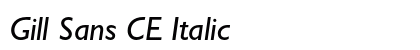 Gill Sans CE Italic Preview