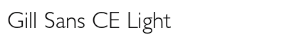 Gill Sans CE Light Preview