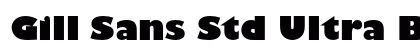 Gill Sans Std Ultra Bold Preview