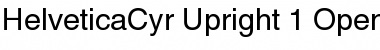 Helvetica Cyrillic Upright Font