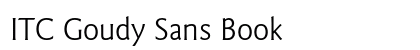 ITC Goudy Sans Book Preview
