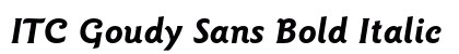ITC Goudy Sans Bold Italic Preview