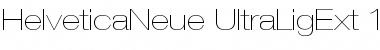 Helvetica Neue 23 Ultra Light Extended Font