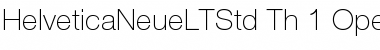 Helvetica Neue LT Std 35 Thin Font